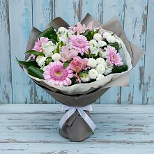 Букет цветов из:  Герберы, Альстромерии и Хризантемы #REPLACE_PRED# Гаврилов-Посаде