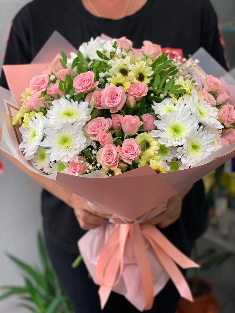 Букет цветов из: Розы и Хризантемы в Гаврилов-Посаде