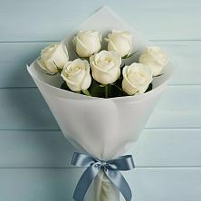 Букет 7 Белых роз Эдлесс Лав в Гаврилов-Посаде
