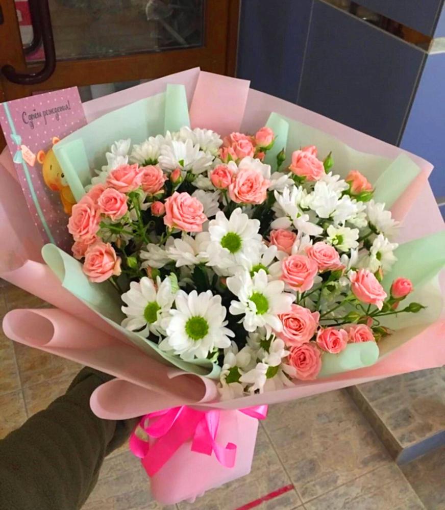 Букет цветов из: Розы и Хризантемы в Гаврилов-Посаде