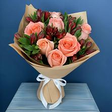 Букет цветов из:  Розы и Альстромерии в Гаврилов-Посаде