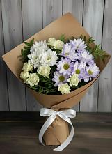 Букет цветов из:  Хризантемы и Розы в Гаврилов-Посаде