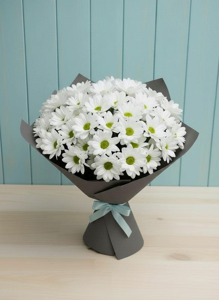 Букет белые хризантемы в Гаврилов-Посаде Букет цветов из: Хризантемы в Гаврилов-Посаде