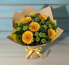 Букет цветов из:  Герберы и Хризантемы в Гаврилов-Посаде