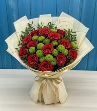 Букет цветов из:  Розы и Хризантемы в Гаврилов-Посаде
