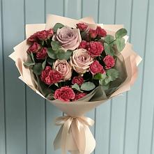 Букет цветов из:  Гвоздики и Розы в Гаврилов-Посаде