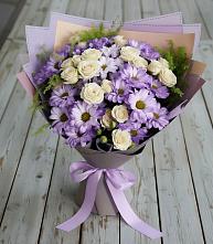 Букет цветов из:  Хризантемы и Розы в Гаврилов-Посаде