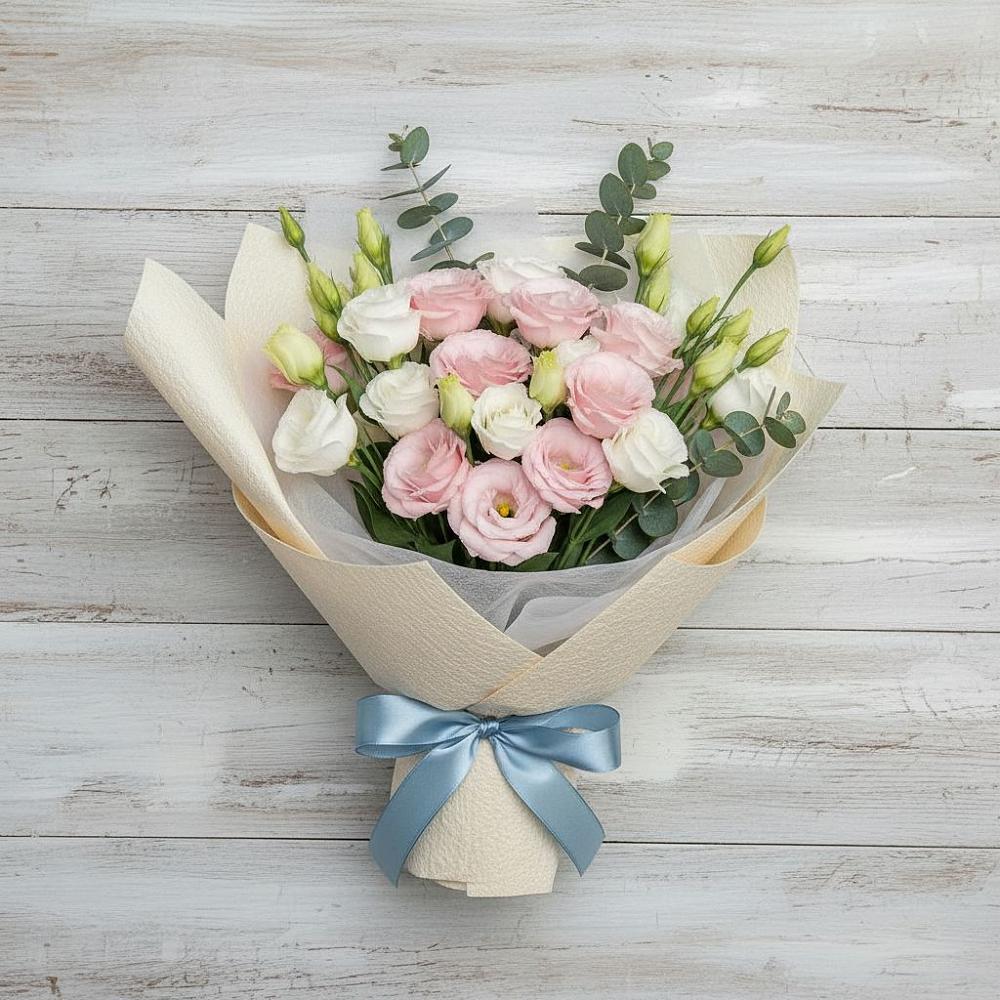 Букет цветов из: Лизиантусы в Гаврилов-Посаде